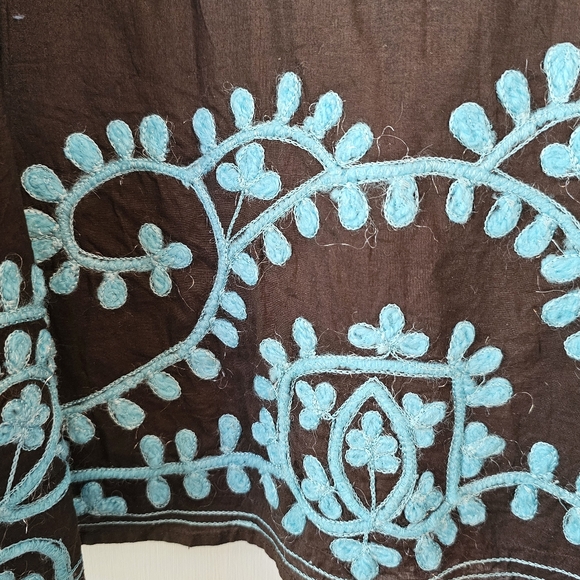 Tasha Polizzi Chocolate and Turquoise Skirt - Picture 2 of 7